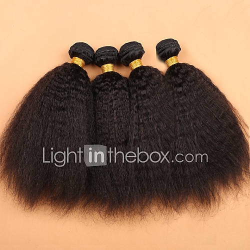 produtos de cabelo slove mongol Kinky em linha reta cabelo virgem 100% não transformados extensão do cabelo humano de boa qualidade