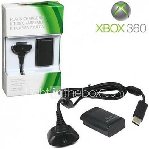 Image de Batterie Rechargeable pour Xbox 360 (Noire)