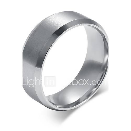 Image de Anneaux Acier au titane Mode Simple Style Argent Bijoux SoirÃ©e Quotidien DÃ©contractÃ© 1pc