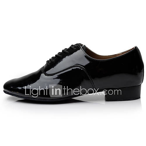 Image de Chaussures de danse(Noir Blanc) -Non Personnalisables-Talon Bottier-Similicuir-Latine Salon