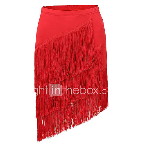 Latin Dance Tutus & Skirts Women's Performance Spandex Draped Tassel(s
