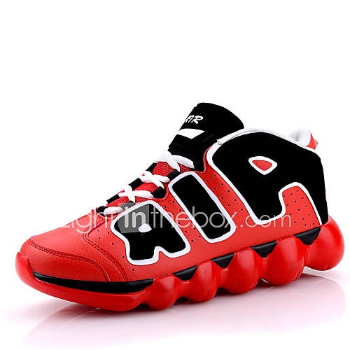 Men's Shoes Athletic Basketball Shoes Ultralight Fashion Leisure Sports Shoes Red/Black and red
