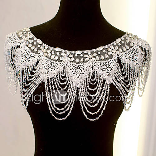 Wedding Wraps Capelets Sleeveless Sequined White Wedding Rhinestone Pullover 4745510 2016 129.99
