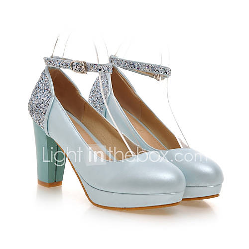 Women's Shoes Leatherette Chunky Heel Heels / Platform / Round Toe