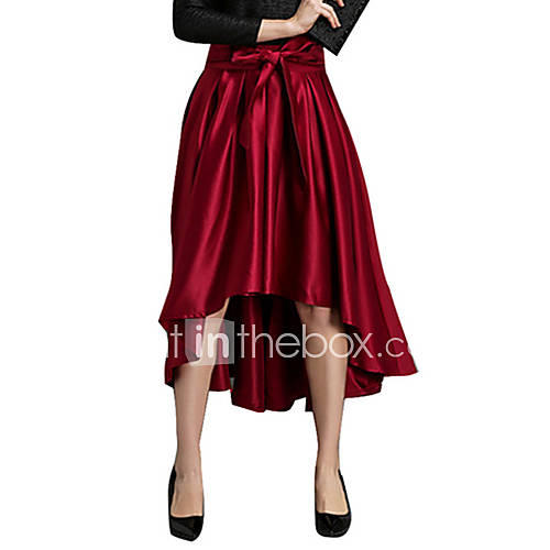 Women's Retro Short in Front Long Irregular Dovetail Waist Skirts