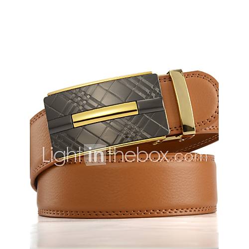 Men's Genuine Leather Ratchet Belt Business Brown Belts 4807457 2016 16.99