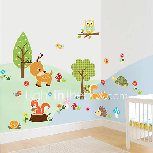 Image de Animaux Botanique Bande dessinÃ©e Romance Mode Vacances Paysage Forme Fantaisie Stickers muraux Autocollants avionAutocollants muraux