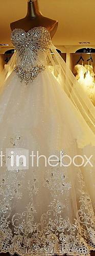 A line Petite Wedding Dress Elegant Luxurious Sparkle Shine Two In One Wedding Dresses