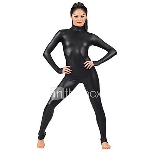 Unisex Zentai Suits Spandex Shiny Metallic Black Zentai 4859229 2016