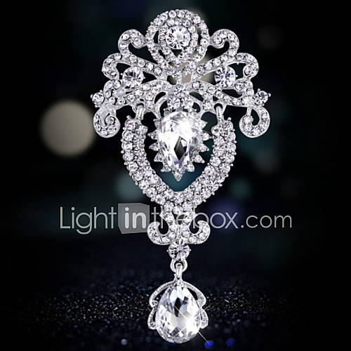Image de Broche Argent / Zircon / Alliage Blanc Femme