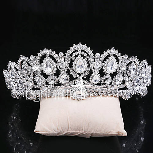 Brides Rhinestone Forehead Wedding Crown Tiaras Headwear 1 Pieces