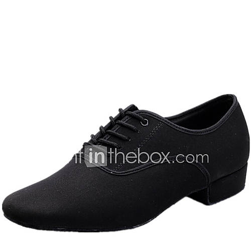 Image de Chaussures de danse(Noir) -Non Personnalisables-Talon Bas-Toile-Moderne