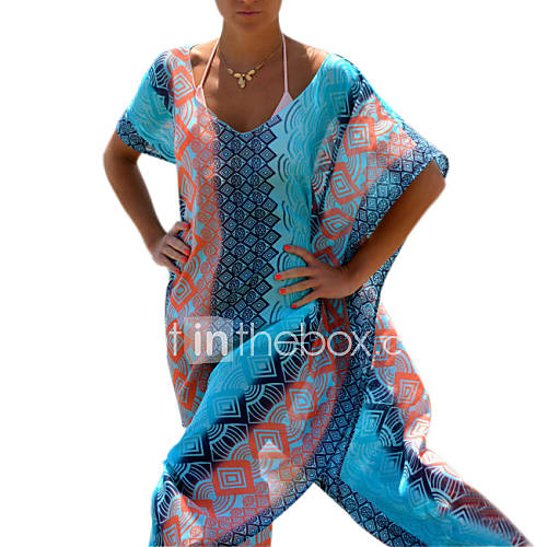 Women's Sexy Loose Long Beach CoverUps , Chiffon 4918122 2016 7.19