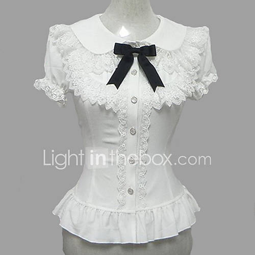 white lolita blouse