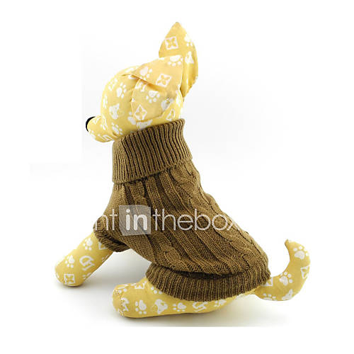 Image de Chat Chien Pull Marron VÃªtements pour Chien Hiver Printemps/Automne Couleur Pleine