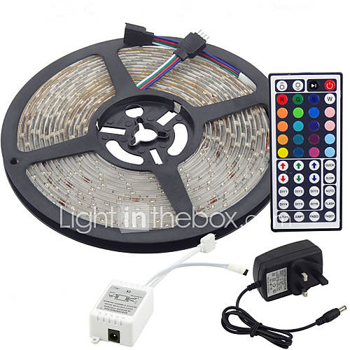 Image de 5m 300x3528 SMD rgb bande de LED et tÃ©lÃ©commande 44key et 3a alimentation UK (AC110-240V)