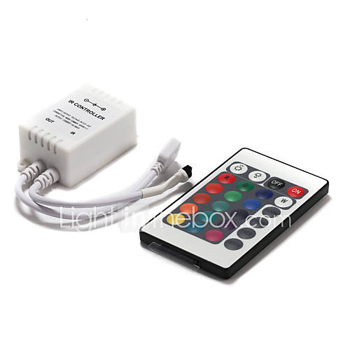 Image de 24 bouton de commande Ã  distance pour rgb led strip (12v)