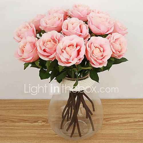 Image de 1 Une succursale Soie Roses Fleur de Table Fleurs artificielles