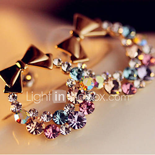 Image de Boucles d'oreille goujon Strass Alliage Fuchsia Bijoux Quotidien DÃ©contractÃ© 1set