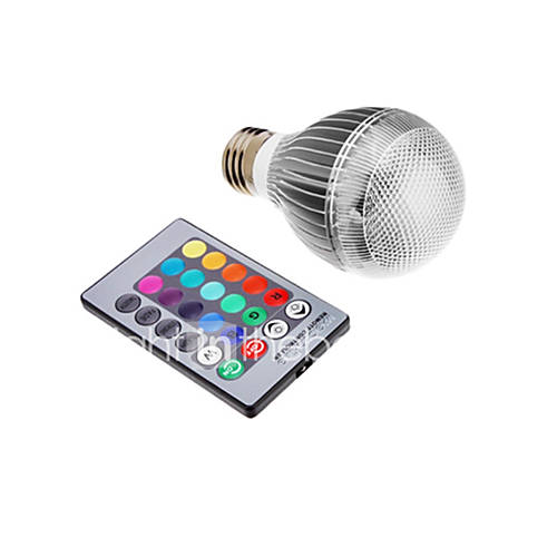 Image de 3W E26/E27 Ampoules Globe LED LED IntÃ©grÃ©e 500 lm RVB K CommandÃ©e Ã  Distance AC 85-265 V