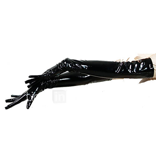 Black PVC Shoulder Length Gloves(2 Pieces) 490989 2017 9.99