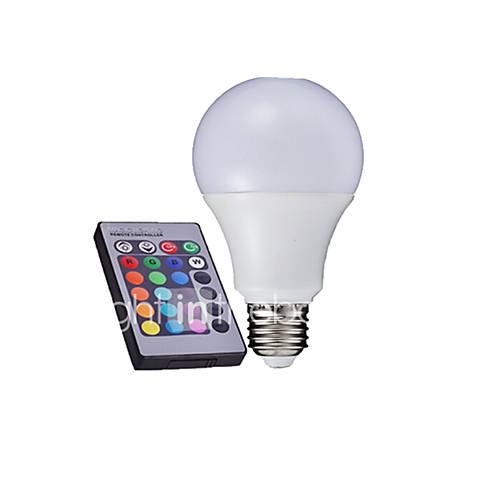 Image de 3W E26/E27 Ampoules Globe LED A60(A19) LED Haute Puissance 280-320 lm RVB 2000-5000 K CommandÃ©e Ã  Distance AC 85-265 V