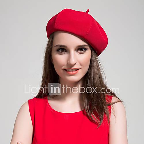 Image de Beret Toutes les Saisons Vintage / Mignon / DÃ©contractÃ© MÃ©lange de Laine Femme
