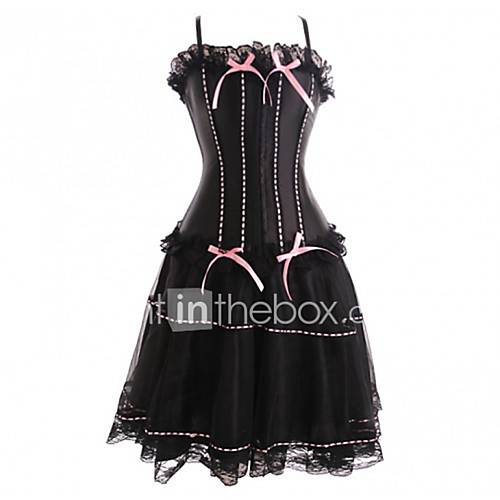 YUIYE® Black pink Sexy Gothic Corsets Dress Waist Training Corsets And Bustiers Espartilho Waist