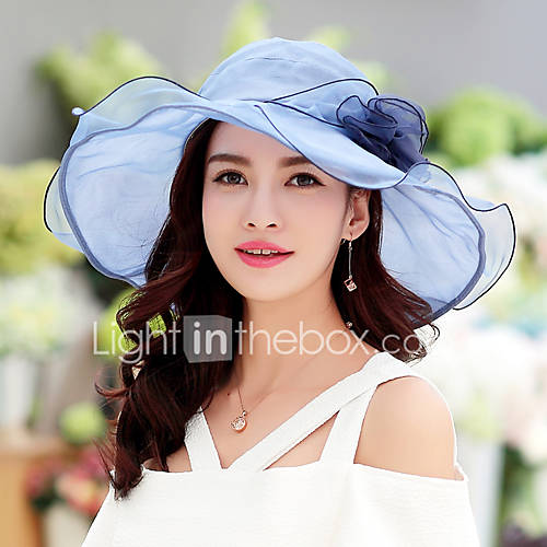 Image de Capeline Chapeau de soleil Printemps EtÃ© RÃ©tro Mignon DÃ©contractÃ© Coton Dentelle Femme