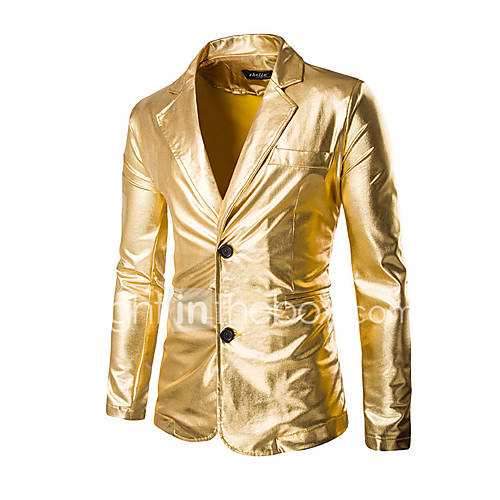 Image de Blazer Hommes,Couleur Pleine Travail HabillÃ©es Printemps Automne Manches Longues Coton