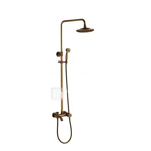 Retro Shower Stalls Quick Opening Full Copper Antique Elevator Rain