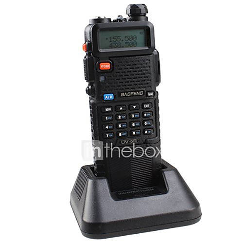 Image de BaoFeng UV-5R-5W3800L-black Talkie-Walkie 4W / 1W (Max 5W) 128 136 - 174 MHz / 400-520MHz 3800mAh 3 - 5 kmRadio FM / Alarme d'urgence /