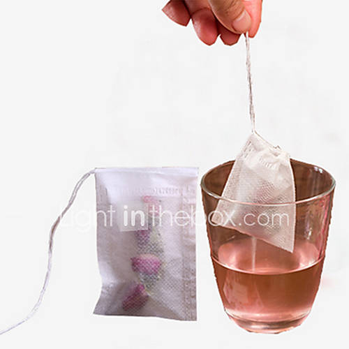 Image de de haute qualitÃ© 100pcs / lot de sachets de thÃ© chaÃ®ne guÃ©rir filtre joint papier teabag pour herbes infusettes vrac fleur rose sachets de
