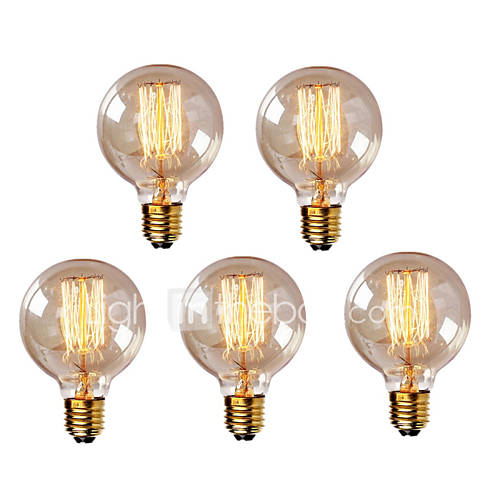 Image de 5pcs g95 40w ampoule edison cru ampoule rÃ©tro lampe Ã  incandescence e27 (220-240V)