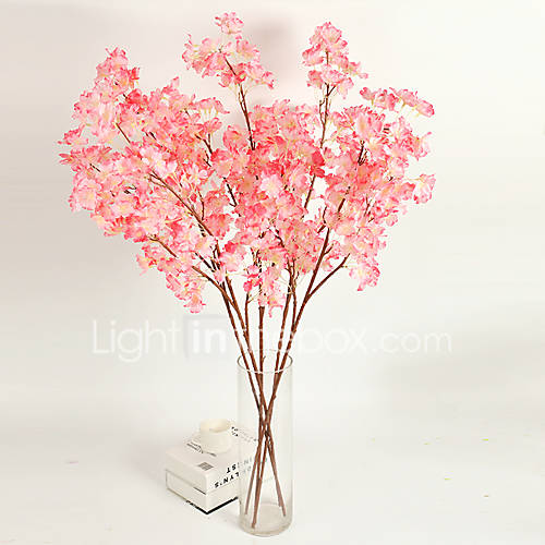 Image de 1 Une succursale Polyester Plastique Cerisier du Japon Fleur de Table Fleurs artificielles 118(46.851'')