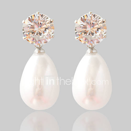 Image de Boucle Forme Ovale Bijoux 1 paire Mode Mariage / SoirÃ©e Alliage Femme Argent