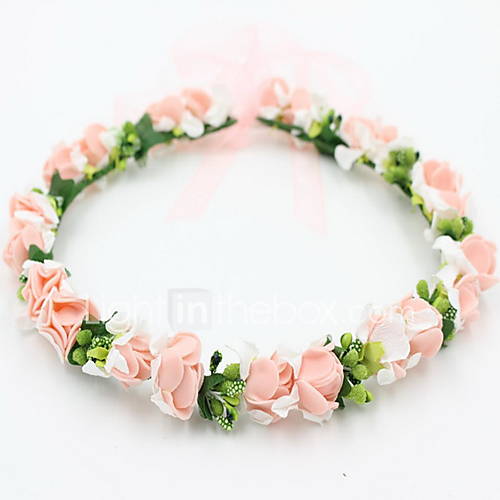 Image de belle des couronnes de fleurs bandeau rose pour dame fÃªte de mariage bijoux de cheveux de vacances