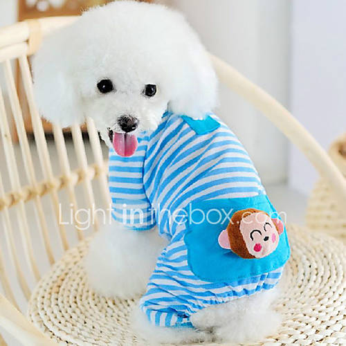 Image de Chat Chien Combinaison-pantalon Pyjamas VÃªtements pour Chien Mignon DÃ©contractÃ© / Quotidien Dessin AnimÃ© Jaune Bleu Rose