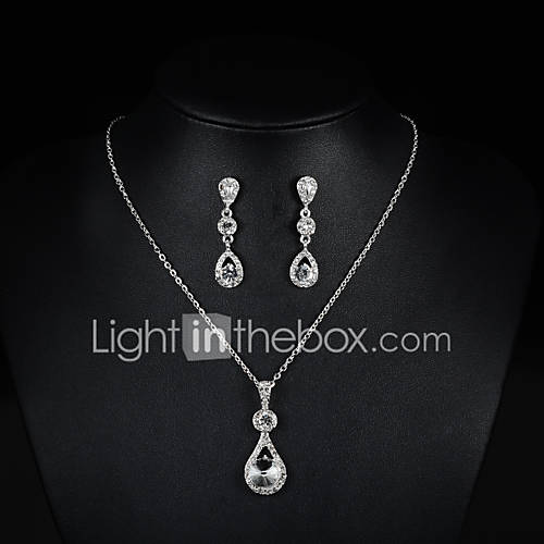 Image de Bijoux Colliers dÃ©coratifs / Boucles d'oreille Collier / Boucles d'oreilles / Nuptiales Parures A la Mode Mariage / SoirÃ©e 1set Femme