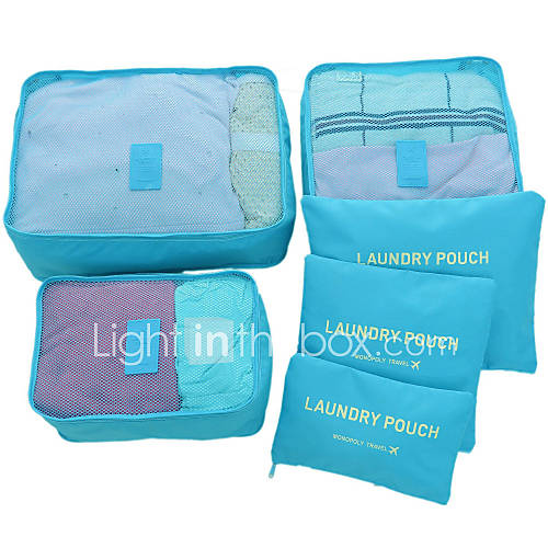 Image de 6 jeux Sac de Voyage Organisateur de Bagage Etanche RÃ©sistant Ã  la poussiÃ¨re Pliable Durable Rangement de Voyage Ultra lÃ©ger (UL) Grande