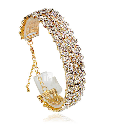Image de Bracelet Bracelets de tennis Alliage Forme de Cercle Mode Mariage Bijoux Cadeau DorÃ© / Argent,1pc