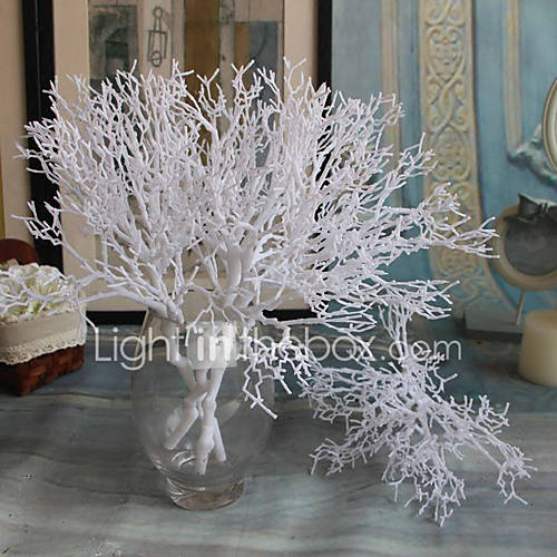 Image de 1 Une succursale Polyester Plastique Autres Fleur de Table Fleurs artificielles 36(14.17'')