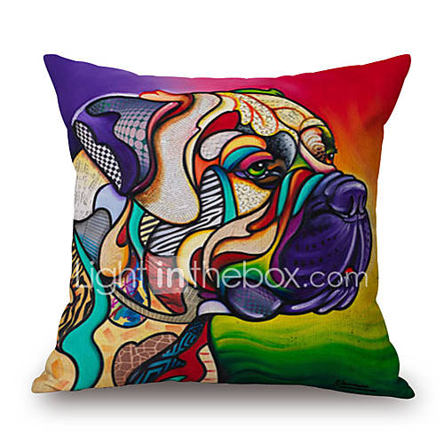Cotton/Linen Pillow Cover,Textured / Animal Print / Graphic Prints Accent/Decorative / Modern ...