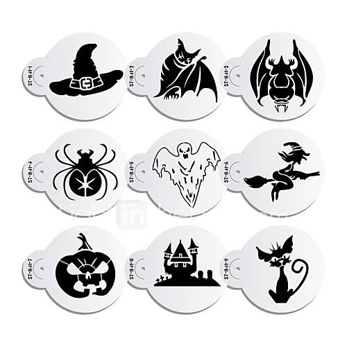 Printable Halloween Stencils For Cookies | 9pcs halloween stencil cartoon cookie stencil set fondant Printable Halloween Stencils For Cookies | 9pcs halloween stencil cartoon cookie stencil set fondant
