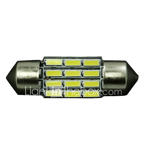 Image de 2 x blanc de haute puissance 31mm feston 12 conduit carte de voiture dÃ´me lumiÃ¨res de3175 216lms 12v