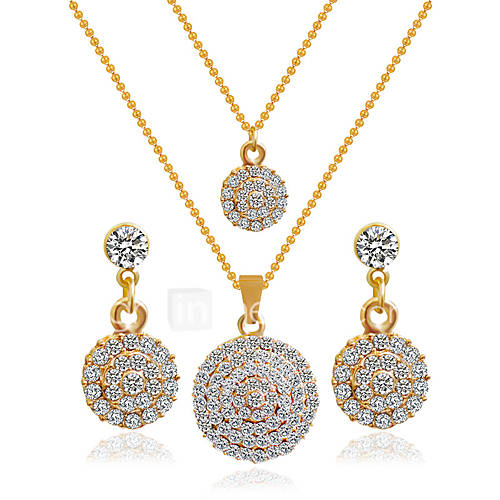 Image de Bijoux Colliers dÃ©coratifs / Boucles d'oreille Nuptiales Parures Mariage 1set Femme DorÃ© Cadeaux de mariage