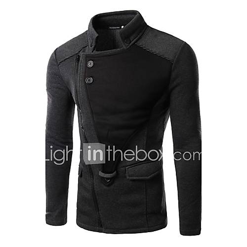 Image de Blazer Homme,Couleur Pleine Couleur unie Bureau/CarriÃ¨re Quotidien SoirÃ©e Formel Plein Air Work & Safety Style artistique Automne Hiver