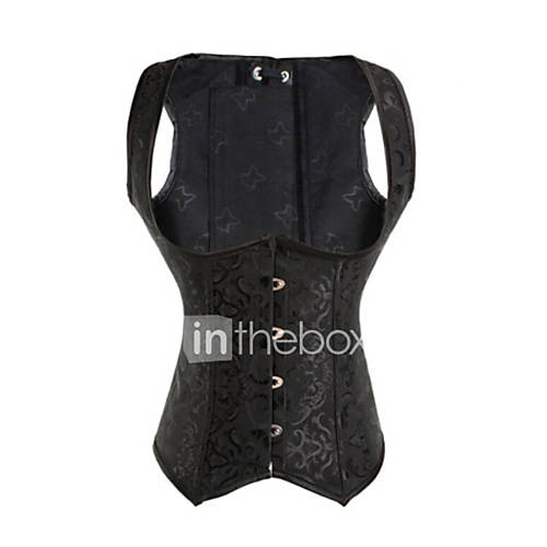 Satin Plastic Boning Corset Casual Shapewear Sexy Lingerie Shaper