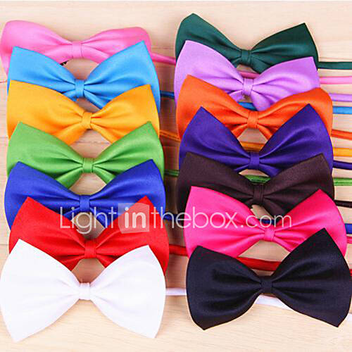 Image de Chat Chien Cravate/Noeud Papillon Rouge Orange Jaune Vert Violet Noir Blanc Incanardin Rouge Rose Bleu foncÃ© Bleu cairVÃªtements pour