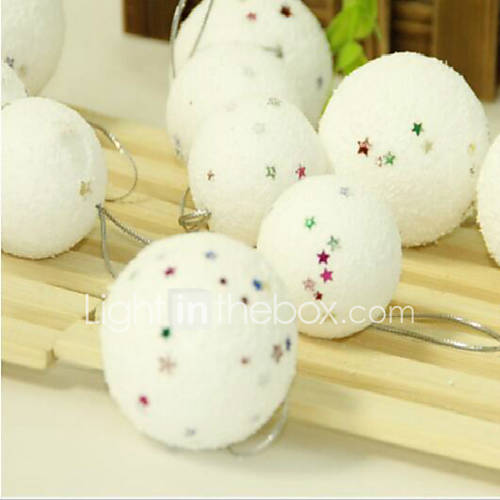 Image de 6pcs les noÃ«l arbre dÃ©coration bulle mat balle Ã©toiles 4cm
